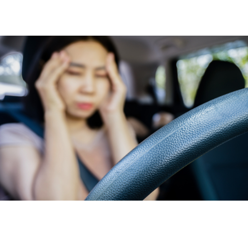 Stress while driving illustration